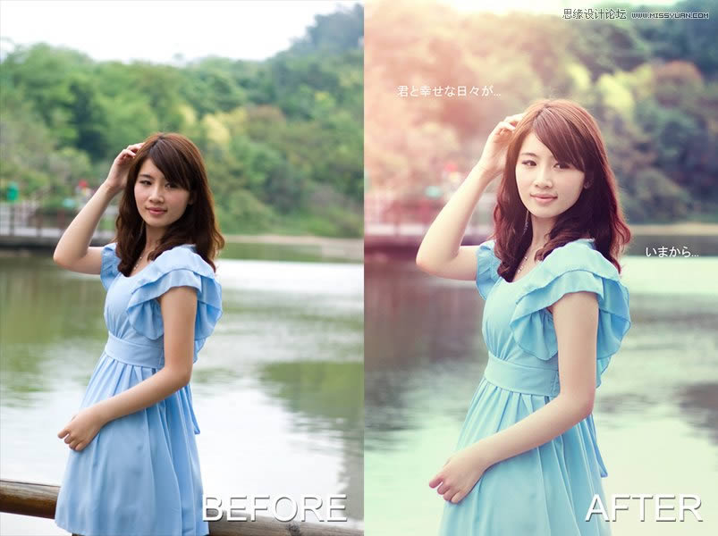 Photoshop��ε�������ϼ��Ů����ƬЧ��