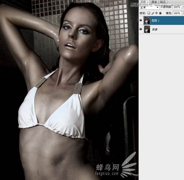 Photoshop������ڹ�ͭ�ʸз�ɫ������Ƭ