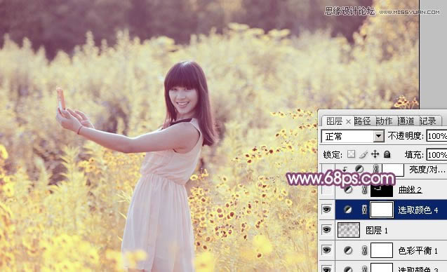 PS�ѻ��⻨��Ů����Ƭ�����ļ�������ɫ��