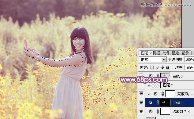 PS�ѻ��⻨��Ů����Ƭ�����ļ�������ɫ��