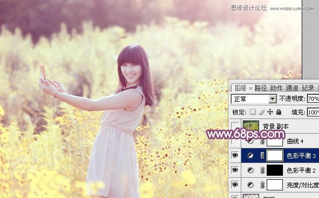PS�ѻ��⻨��Ů����Ƭ�����ļ�������ɫ��