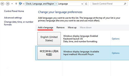 ��ν�Win8.1 UpdateӢ�İ��л������Ľ��� 